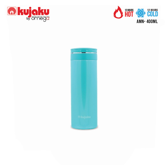 Kujaku AMN by Omega Screw Type Stainless Steel Vacuum Bottle 24 Hours Cold & 12 Hours Hot