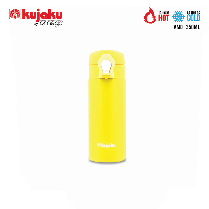 Kujaku AMO by Omega One Touch Stainless Steel Vacuum Bottle 24 Hours Cold & 12 Hours Hot