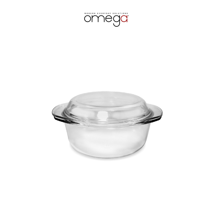 Arzak Clear Round Glass Casserole with Lid