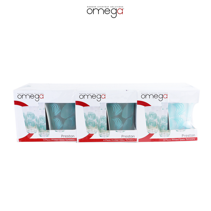 3Sets Silk Printed Glass Tumbler 10oz In Gift Box