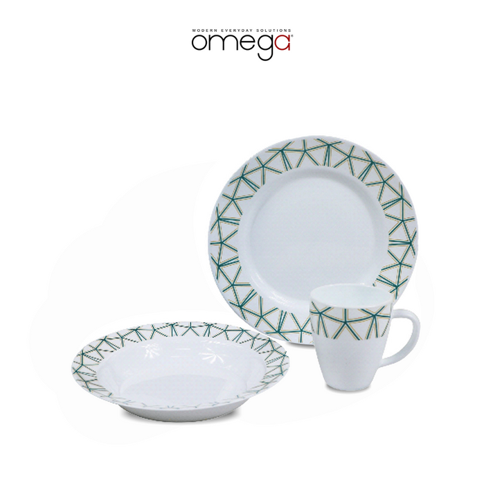 Maura Printed Flare Opal Dinner Set