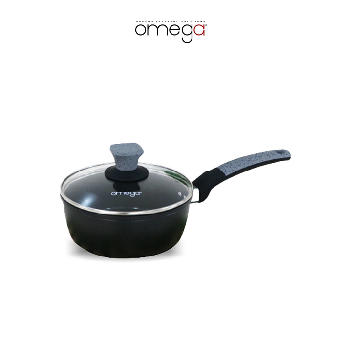 Xyan Aluminum Ceramic Coating Sauce Pan in Black