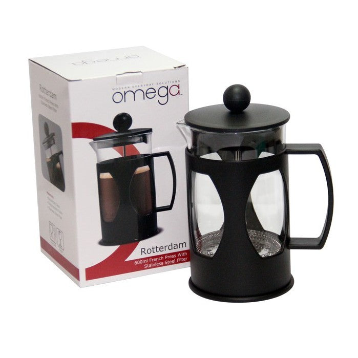 Omega Houseware Rotter French Press Coffee & Tea Maker with Stainless Steel Filter 350ml/600ml