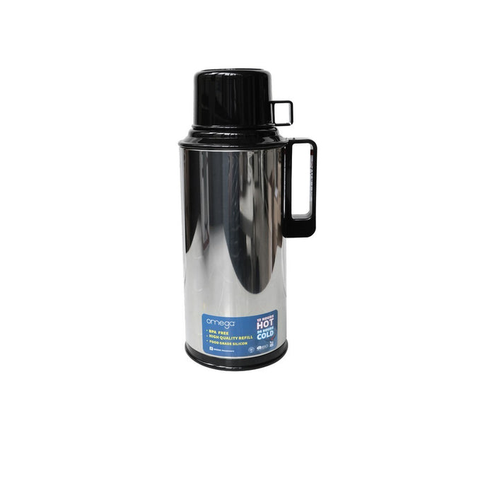 Omega Houseware Dalvin Stainless Steel Thermal Carafe I 12 Hours Hot & 24 Hours Cold 1L / 1.8L