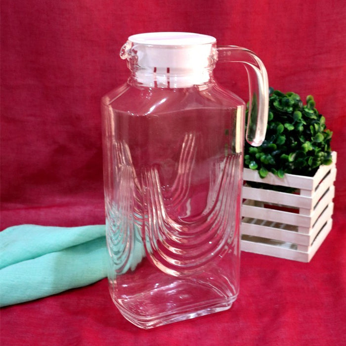 Omega Houseware Austen 1.8L Clear Embossed High Quality Glass Pitcher