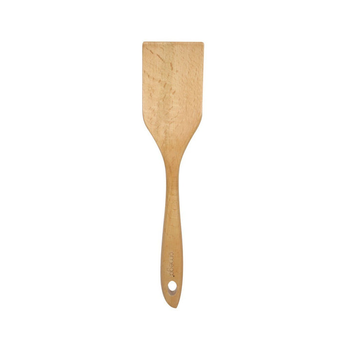 Omega Houseware Beech Wooden Turner Non-Stick Cookware Safe Spatula