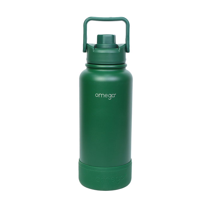 Denzell Double Wall Insulated Stainless Steel Drinking Water Bottle 32Oz - Vibrant Green