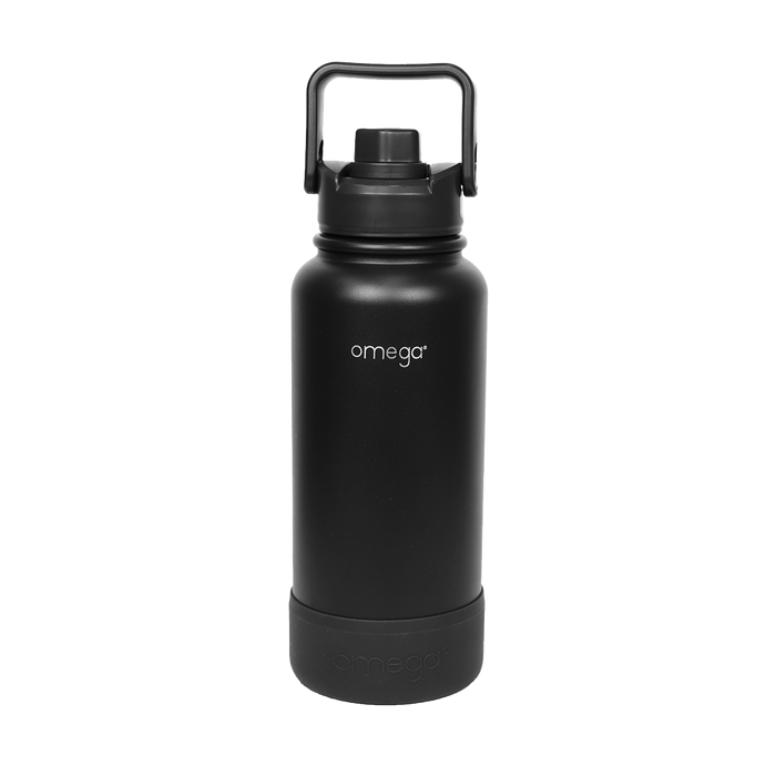 Denzell Double Wall Insulated Stainless Steel Drinking Water Bottle 32Oz - Black