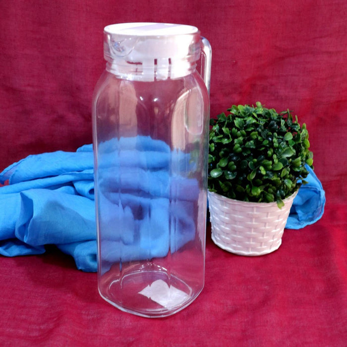 Omega Meredith Square Clear Glass Pitcher 1L