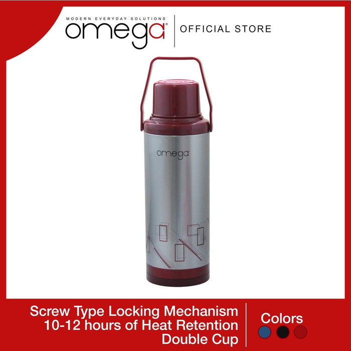 Omega Houseware Kingsley 2.2L Metal Vacuum Flask Thermo – 12hr Heat Retention