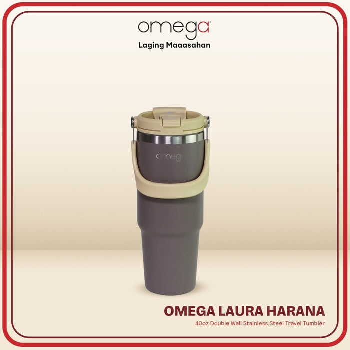 Omega Houseware Laura Double Wall Stainless Steel Hot & Cold Bottle Tumbler in Gift Box 30oz/40oz