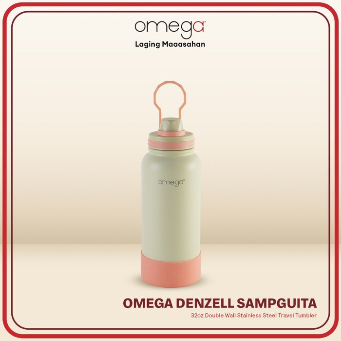 Omega Houseware Denzell Double Wall Stainless Steel Hot & Cold Drinks Bottle Tumbler with Booty 24oz