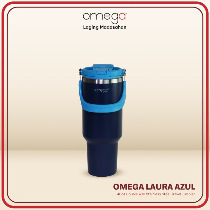 Omega Houseware Laura Double Wall Stainless Steel Hot & Cold Bottle Tumbler in Gift Box 30oz/40oz