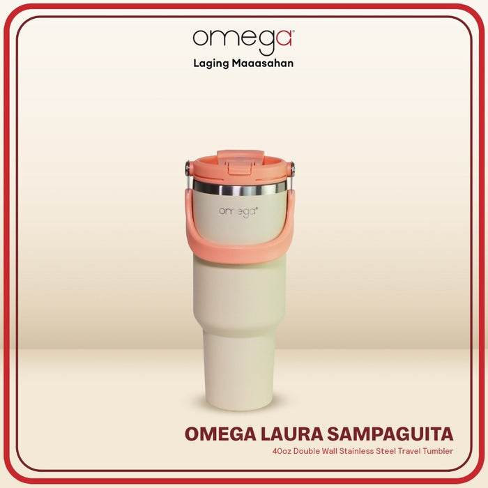 Omega Houseware Laura Double Wall Stainless Steel Hot & Cold Bottle Tumbler in Gift Box 30oz/40oz