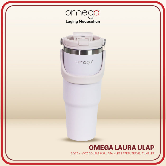 Omega Houseware Laura Double Wall Stainless Steel Hot & Cold Bottle Tumbler in Gift Box 30oz/40oz