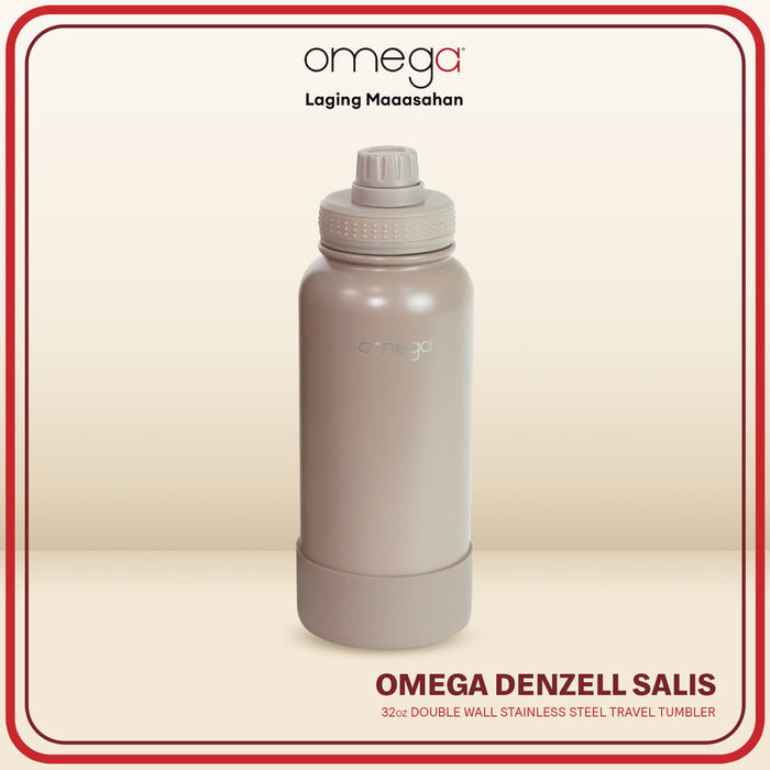 Omega Houseware Denzell Double Wall Stainless Steel Hot & Cold Drinks Bottle Tumbler with Booty 24oz