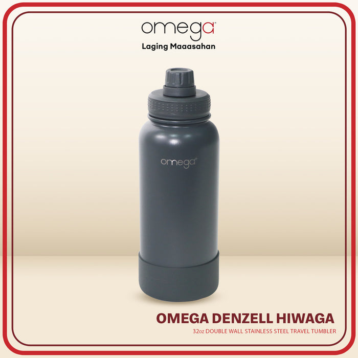 Omega Houseware Denzell Double Wall Stainless Steel Hot & Cold Drinks Bottle Tumbler with Booty 24oz