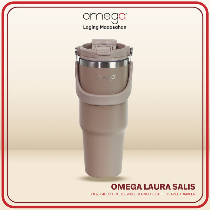 Omega Houseware Laura Double Wall Stainless Steel Hot & Cold Bottle Tumbler in Gift Box 30oz/40oz