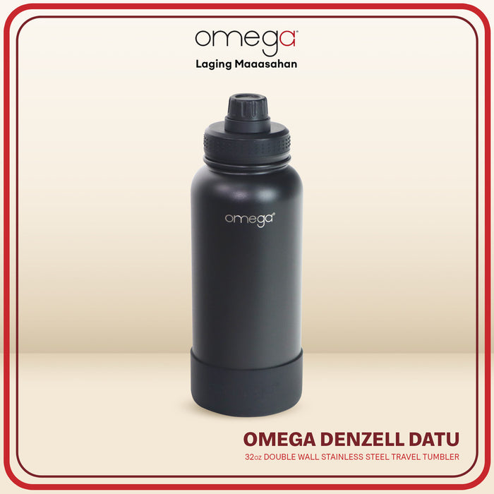 Omega Houseware Denzell Double Wall Stainless Steel Hot & Cold Drinks Bottle Tumbler with Booty 24oz