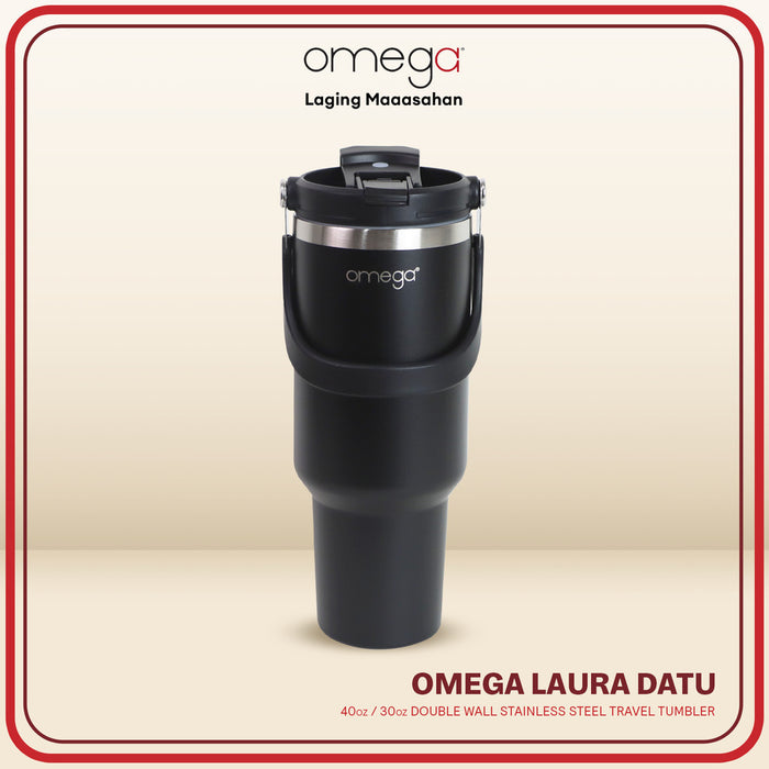 Omega Houseware Laura Double Wall Stainless Steel Hot & Cold Bottle Tumbler in Gift Box 30oz/40oz