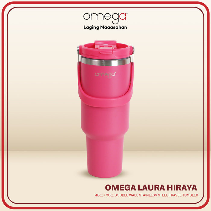 Omega Houseware Laura Double Wall Stainless Steel Hot & Cold Bottle Tumbler in Gift Box 30oz/40oz