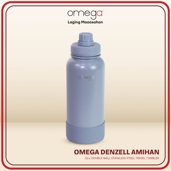 Omega Houseware Denzell Double Wall Stainless Steel Hot & Cold Drinks Bottle Tumbler with Booty 24oz