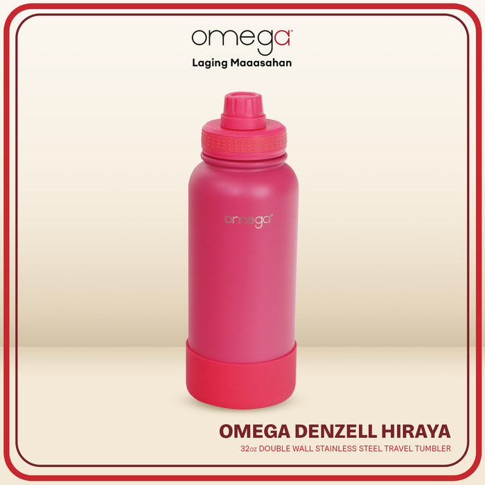 Omega Houseware Denzell Double Wall Stainless Steel Hot & Cold Drinks Bottle Tumbler with Booty 24oz