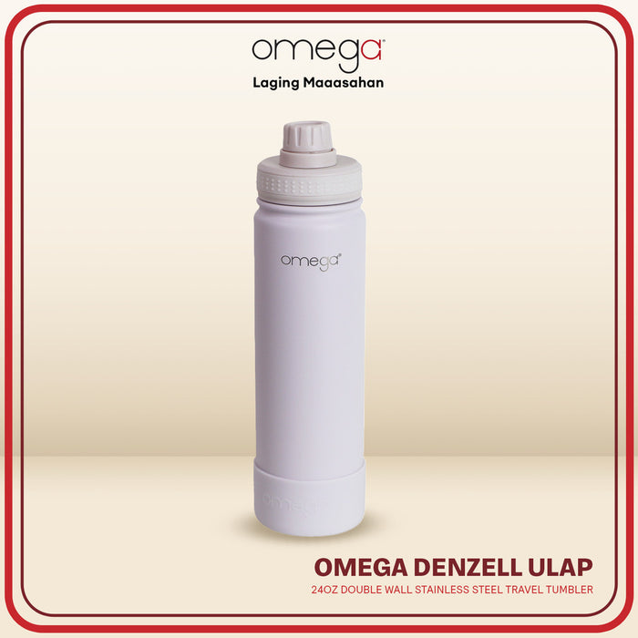 Omega Houseware Denzell Double Wall Stainless Steel Hot & Cold Drinks Bottle Tumbler with Booty 24oz