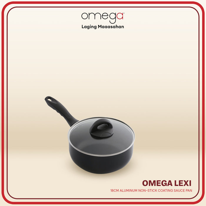 Omega Houseware Lexi Aluminum Non-stick Coating Sauce Pan I Induction Ready Cookware 18cm/20cm
