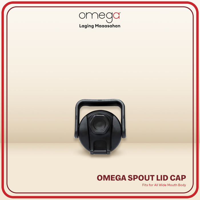 Omega Houseware Denzell Spout Cap Black Spill Proof BPA Free