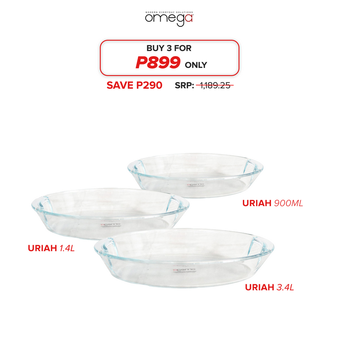 Uriah Clear Oval Bakeware Bundle