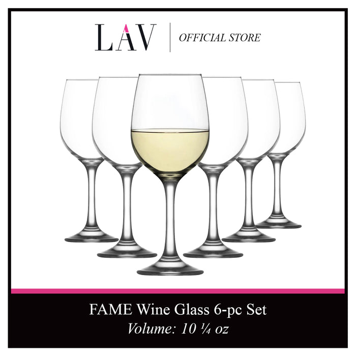 LAV Fame 6 Pieces Wine Glass (10 1/4 oz)