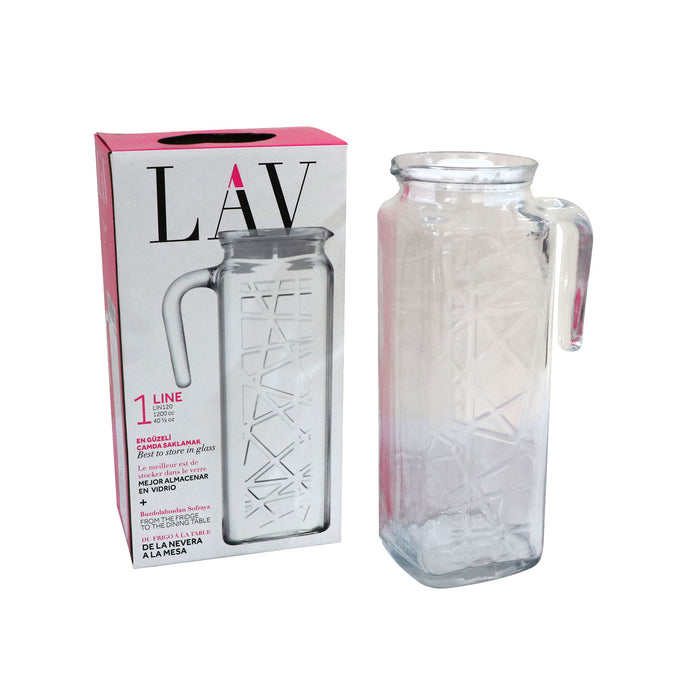 LAV Line Glass Pitcher (40 1/2 oz)