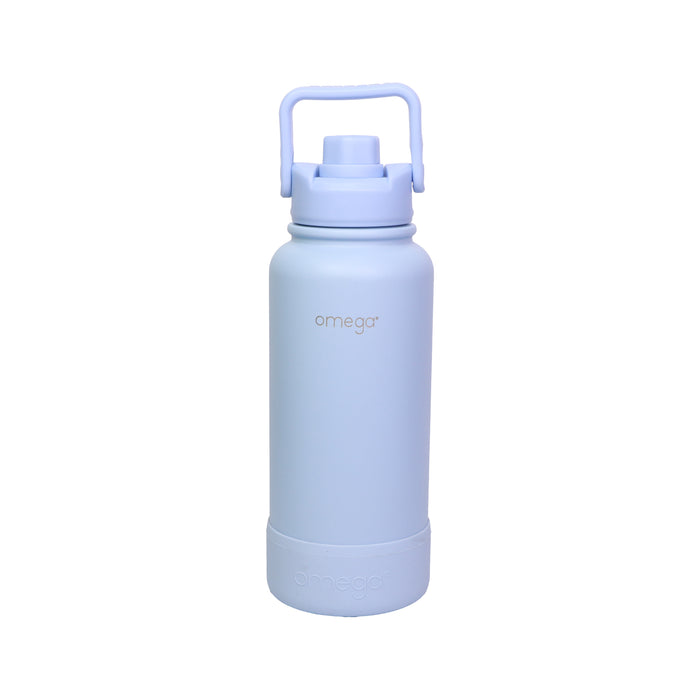 Denzell Double Wall Insulated Stainless Steel Drinking Water Bottle 32Oz Pastel Blue