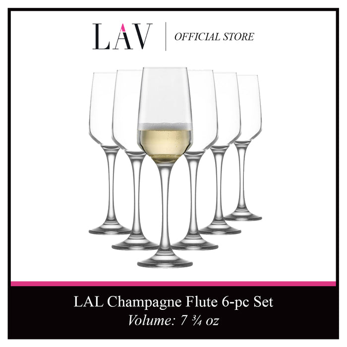 LAV Lal 6 Pieces Champagne Flute (7 3/4 oz)