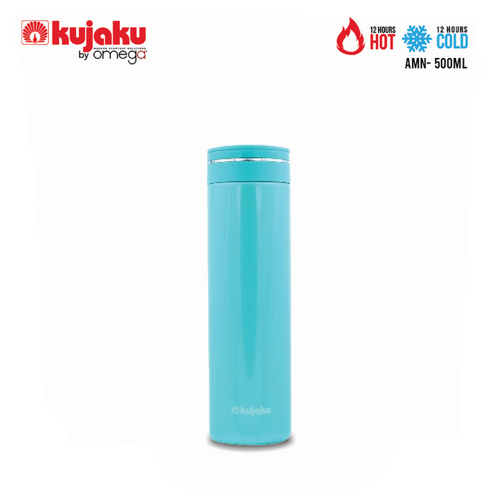 Kujaku AMN by Omega Screw Type Stainless Steel Vacuum Bottle 24 Hours Cold & 12 Hours Hot