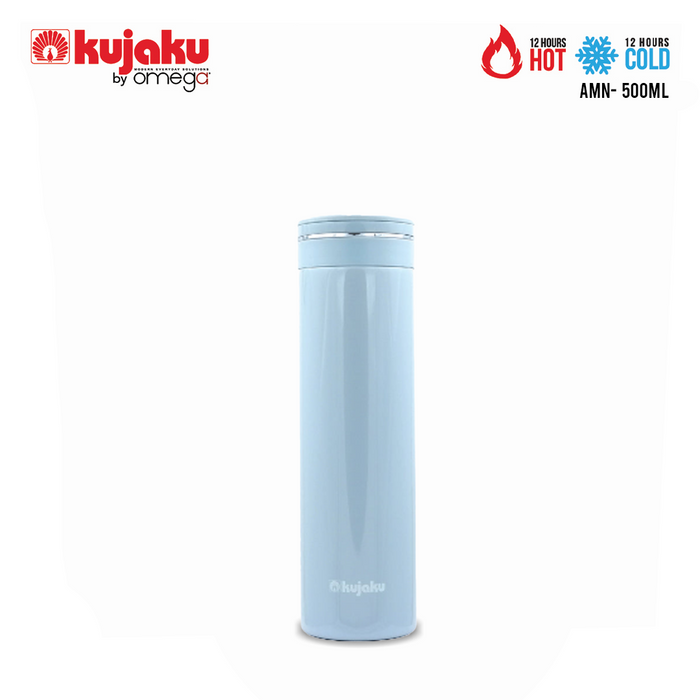 Kujaku AMN by Omega Screw Type Stainless Steel Vacuum Bottle 24 Hours Cold & 12 Hours Hot