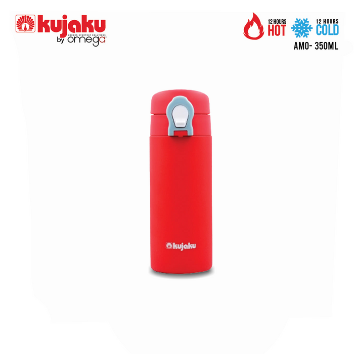 Kujaku AMO by Omega One Touch Stainless Steel Vacuum Bottle 24 Hours Cold & 12 Hours Hot