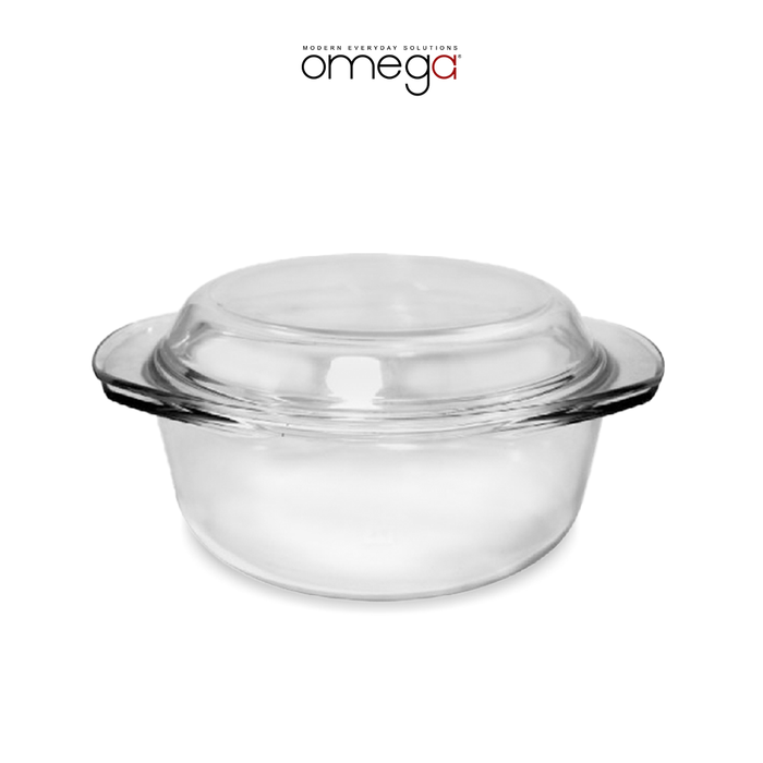 Arzak Clear Round Glass Casserole with Lid