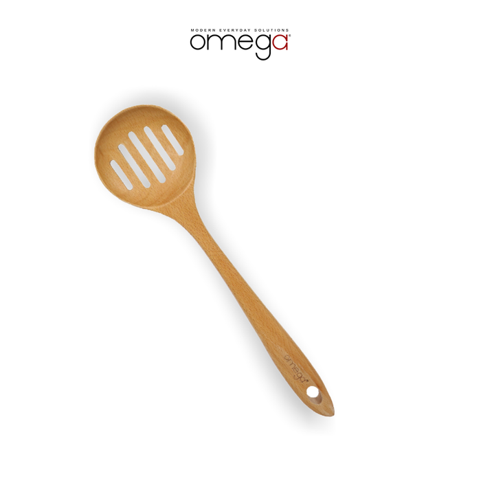 Beech Large Wooden Slotted Spoon