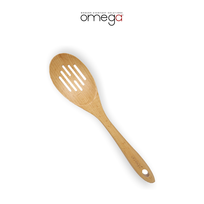 Beech Wooden Slotted Spoon