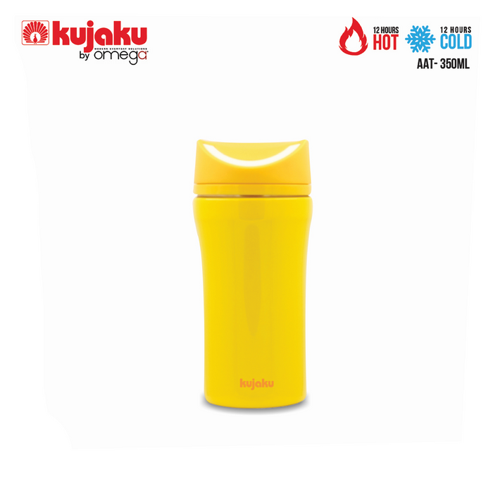 Kujaku AAT by Omega 350ml Stainless Steel Slide Vacuum Bottle 24 Hours Cold & 12 Hours Hot