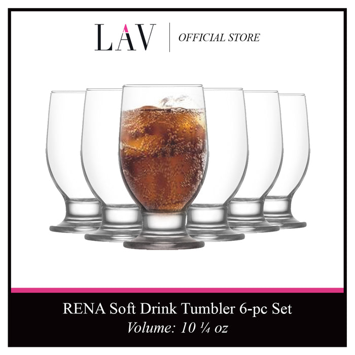 LAV Rena 6 Pieces Soft Drink Tumbler Set (10 1/4 oz)