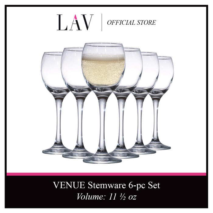 LAV Venue 6 Pieces Water / Wine Stemware (11 1/2 oz)