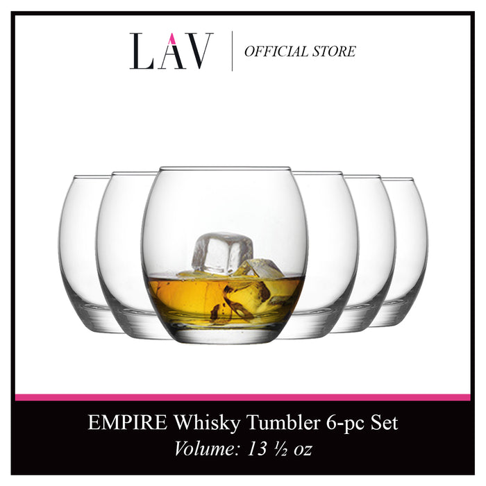 LAV Empire 6 Pieces Whisky Tumbler Set  (13 1/2 oz)